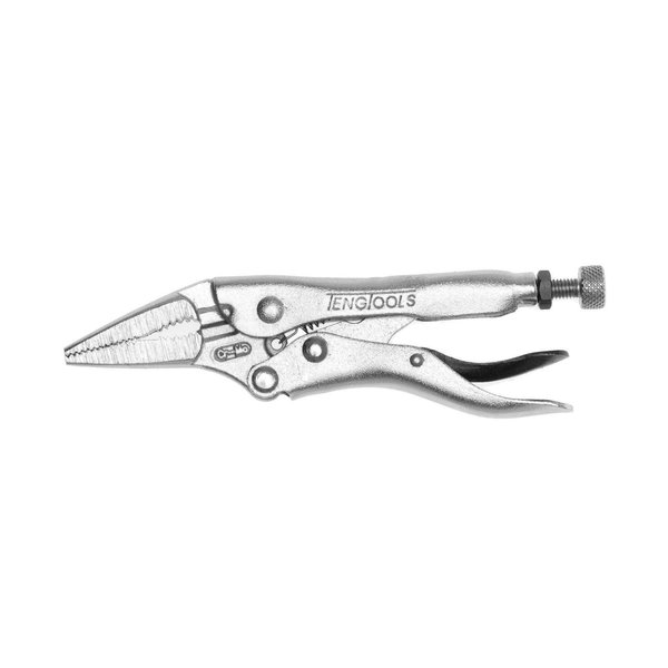 Teng Tools 4" Plated Long Nose Power Grip Locking Pliers -  404-4 404-4